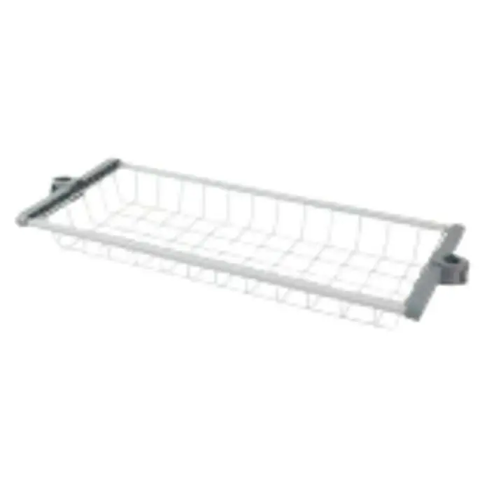 Cesta - L x An x Al: 68 x 25 x 7 cm, Plateado, Apto para: Armarios para ropa