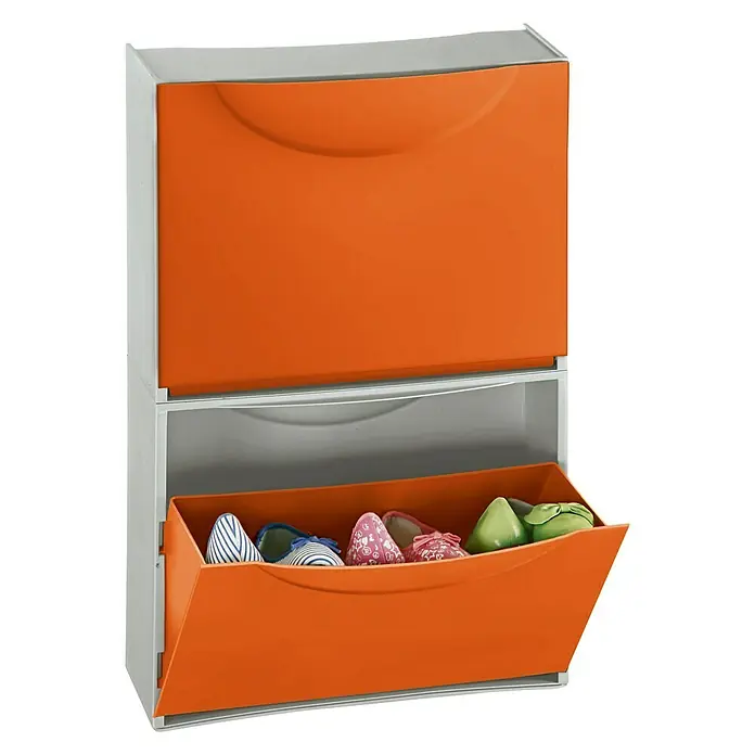 Terry Harmony Box Zapatero - L x An x Al: 51 x 19 x 39 cm, Naranja, Número de compartimentos: 1 ud.