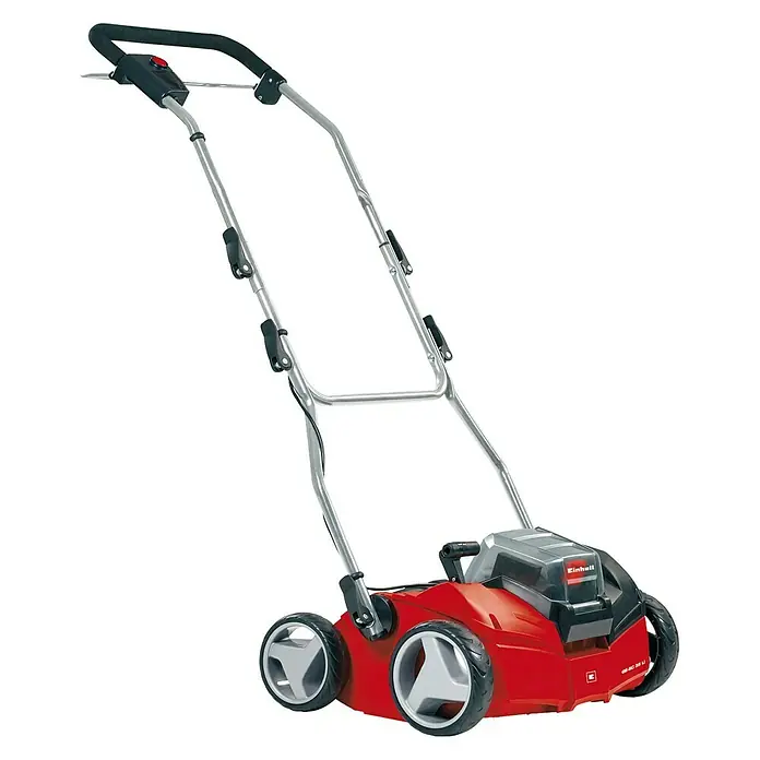 Einhell Power X-Change Akku-Vertikutierer GE-SC 35/1 Li-Solo - 36 V, Li-Ionen, Ohne Akku, Arbeitsbreite: 35 cm - Linke Seitenansicht