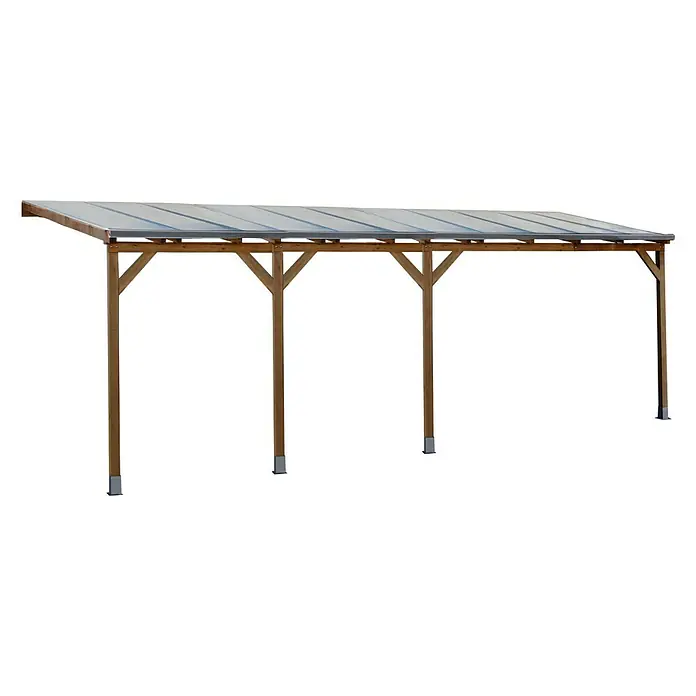 Palram – Canopia Terrassenüberdachung Juniper - Länge: 675,5 cm, Tiefe: 303 cm, Material Dach: Polycarbonat, Natur, Transparent