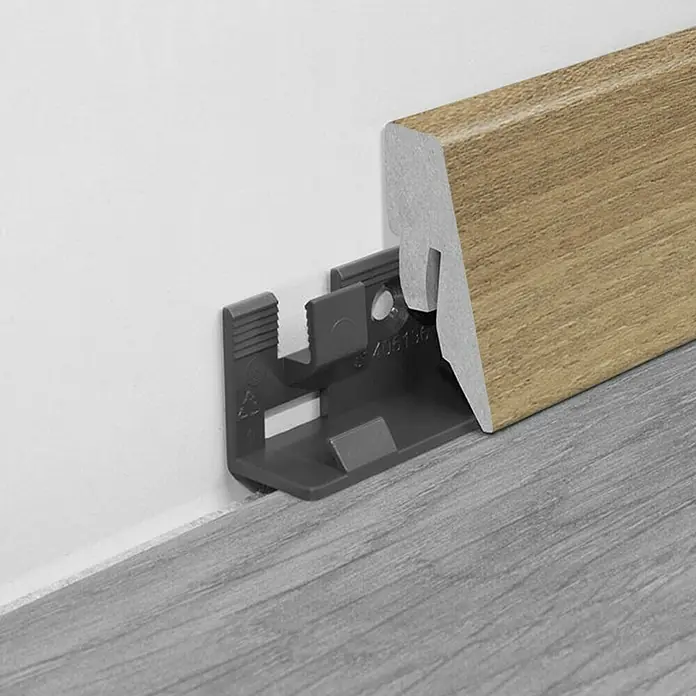 LOGOCLIC Podna kutna lajsna K40 C Hickory Morino - 2,6 m x 19 mm x 40 mm, Ravni oblik - Detaljan prikaz