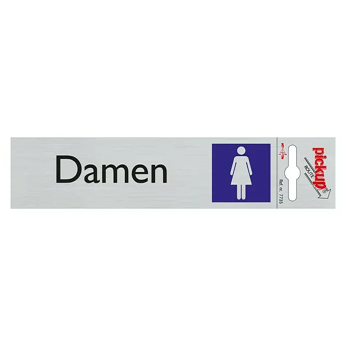 Pickup Aufkleber - Motiv: Damen, L x B: 165 x 44 mm - Draufsicht