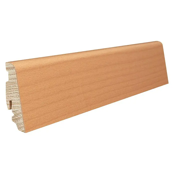 Living by Haro Sockelleiste Buche - 2,2 m x 19 mm x 58 mm, Gerade - Diagonale Ansicht