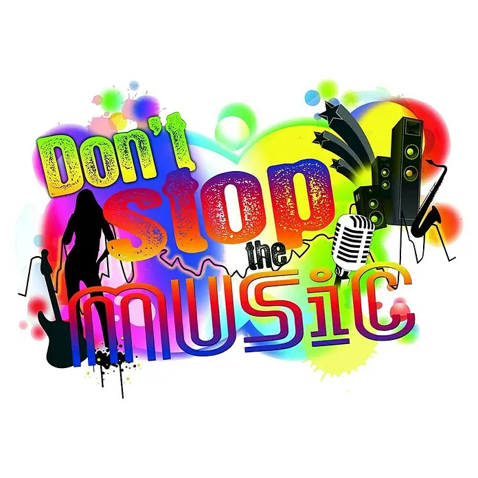 Komar Ukrasna naljepnica - Don\t stop the music', Više boja, 100 x 70 cm - Pogled s gornje strane
