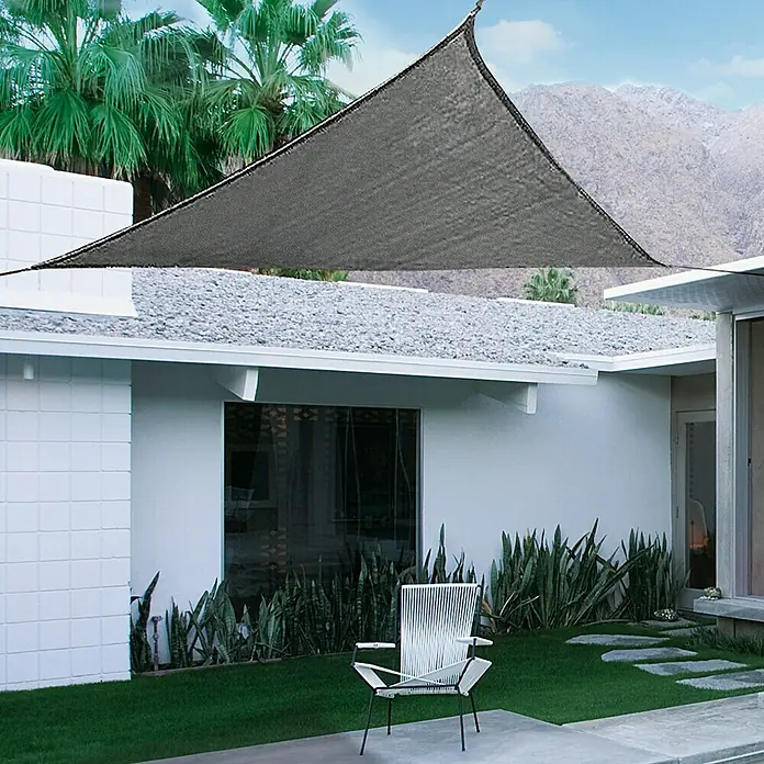 Nortene Toldo vela SUN-NET kit - 3 x 3 m, Verde - Foto ambiente