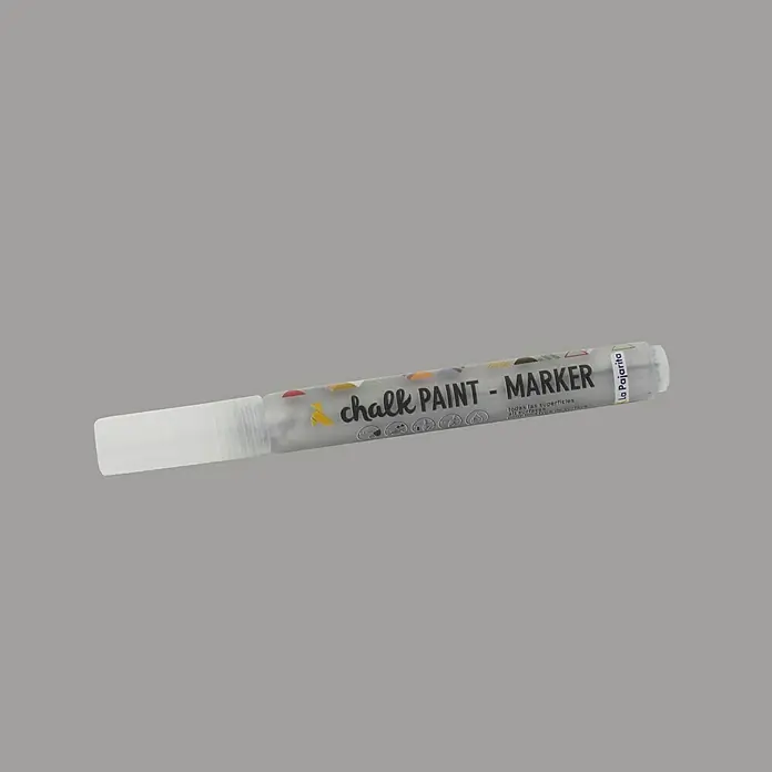 La Pajarita Marcador para ropa Chalk Paint Marker - Plata, 6 ml, Mate - Vista angular