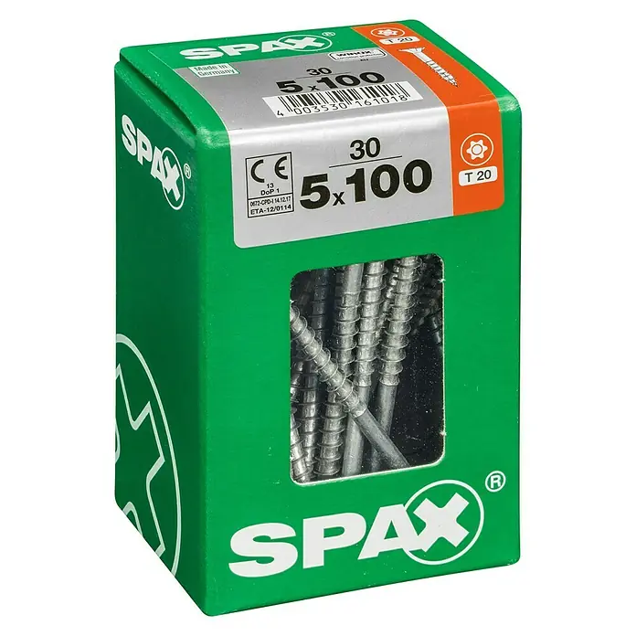 Spax Univerzalni vijak T-Star plus - Ø x D: 4,5 x 40 mm, T-Star plus, 175 kom. - Pogled s lijeve strane