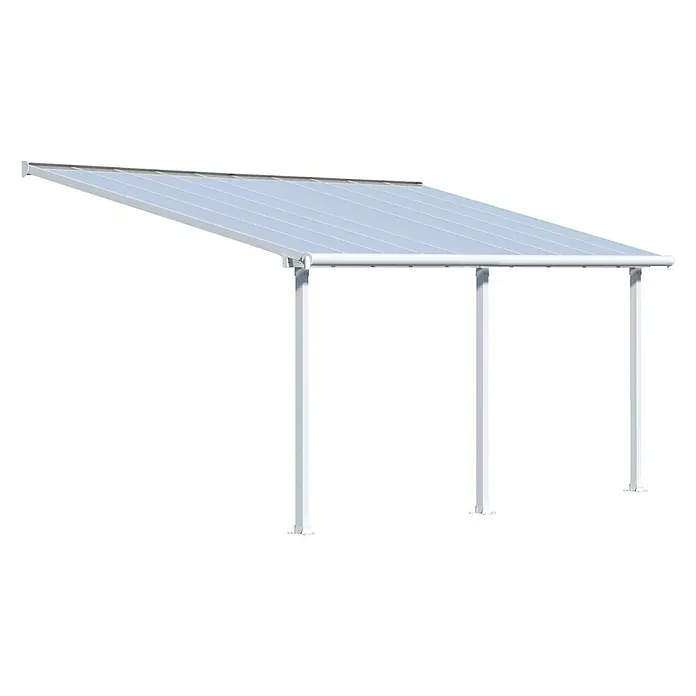 Palram – Canopia Terrassenüberdachung Olympia - Tiefe: 3 m, B x H: 6,1 x 2,1 m, Verkehrsweiß