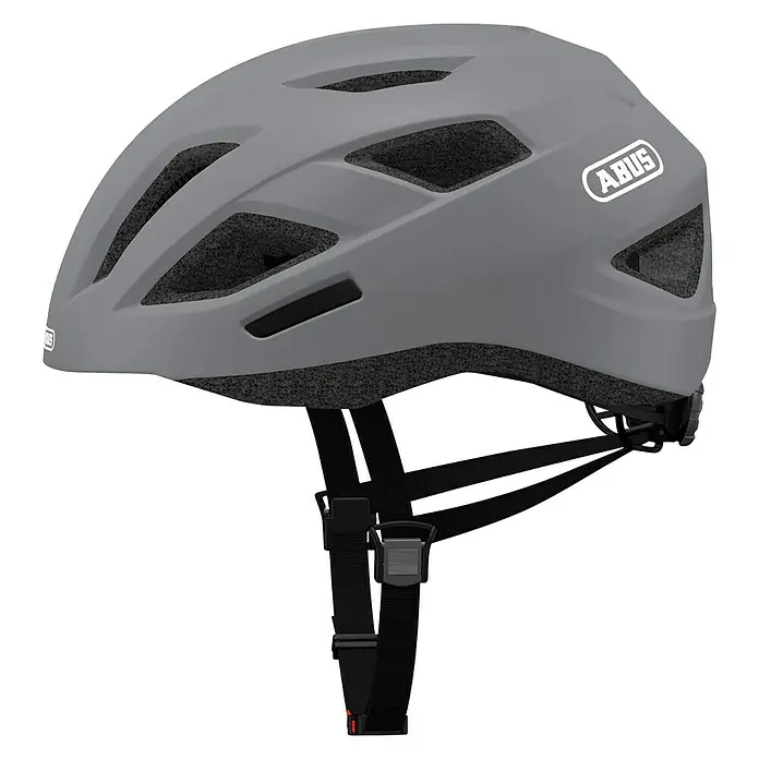 Abus Fahrradhelm City - Größe: L 57 - 61 cm, Grau - Linke Seitenansicht