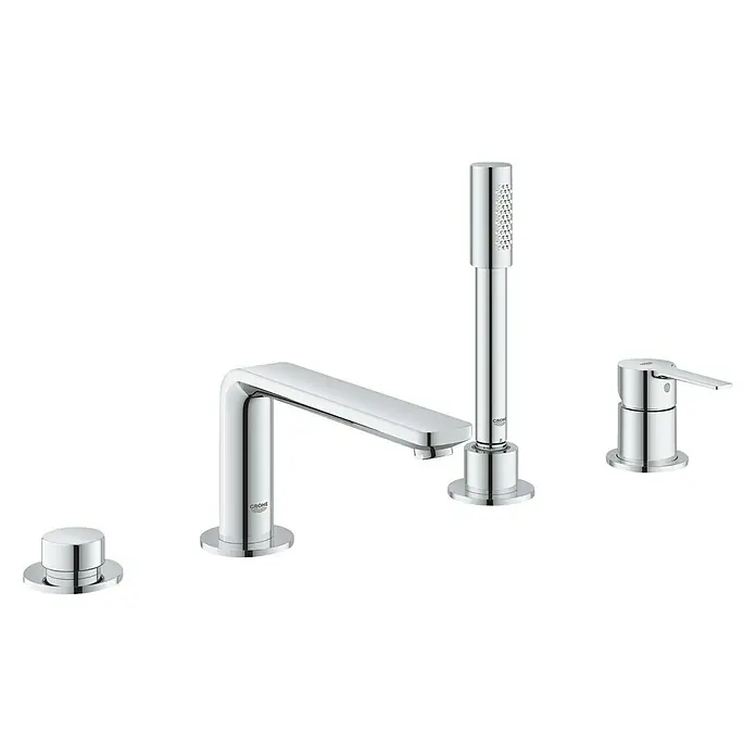 Grohe Lineare Wannenrandarmatur Liniare - 4-Loch, Chrom, Glänzend - Vorderansicht
