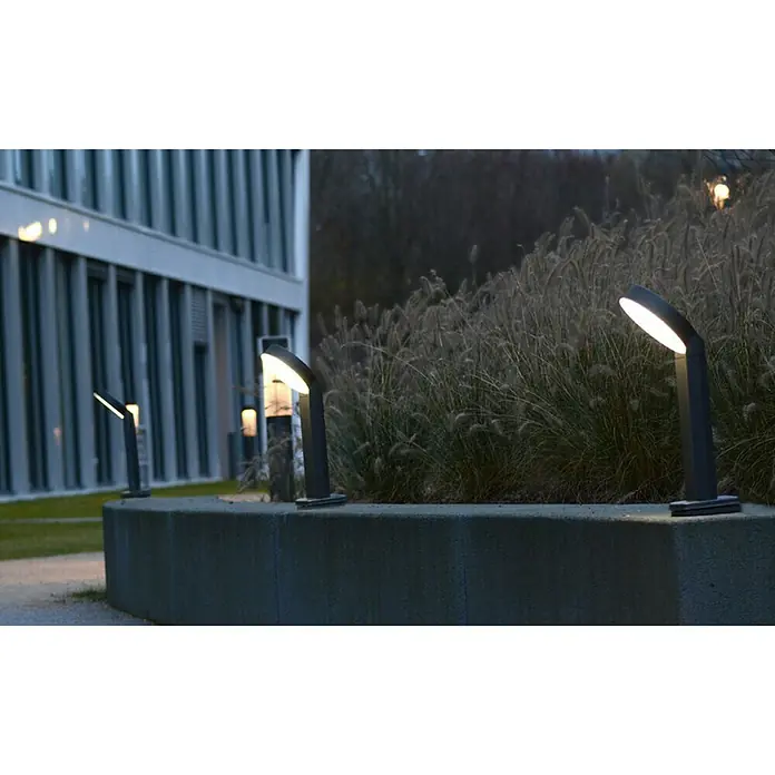 Lutec Baliza exterior LED Meridian - Gris oscuro, Altura: 58 cm, IP54
