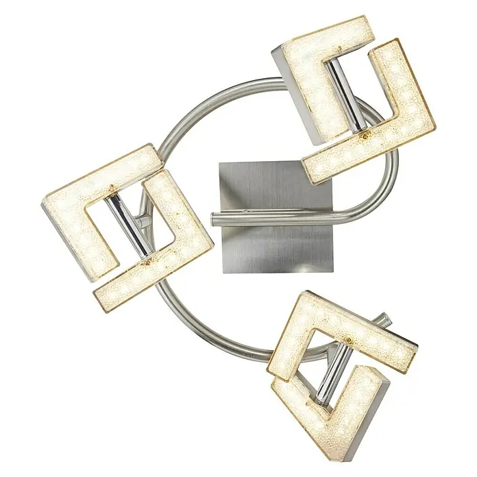 Tween Light Plafón LED Square Crystal - 12 W, Blanco cálido - Vista ascendente