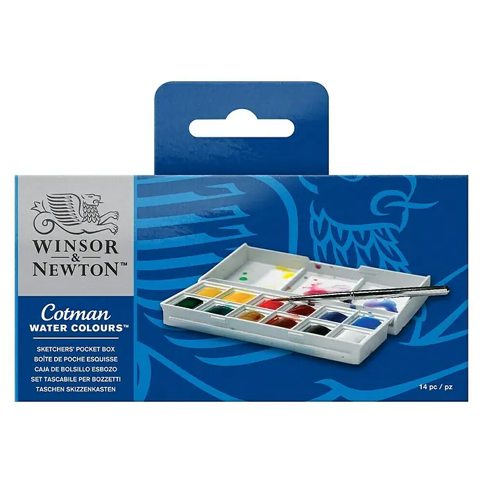 Winsor & Newton Cotman Set akvarel boja Sketcher´s Pocket Box - Lonac - Pogled sprijeda