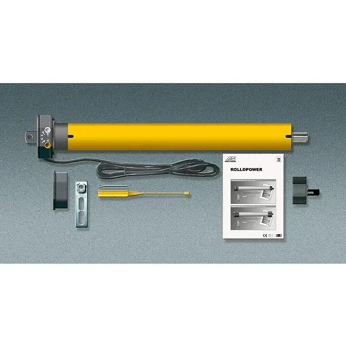 Schellenberg Motor tubular Mini - Superficie de persiana enrollable máx.: 6 m² para persianas de plástico, Fuerza de tracción: 25 kg