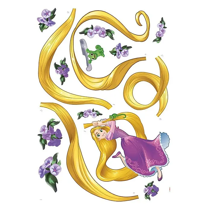 Komar Wandtattoo - Rapunzel, 70 x 100 cm - Vorderansicht