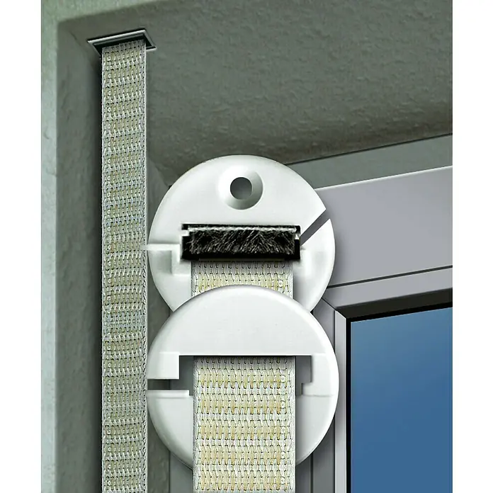 Schellenberg Duo Guía para correa de persiana - Apto para: Sistemas maxi/mini de persianas, Blanco