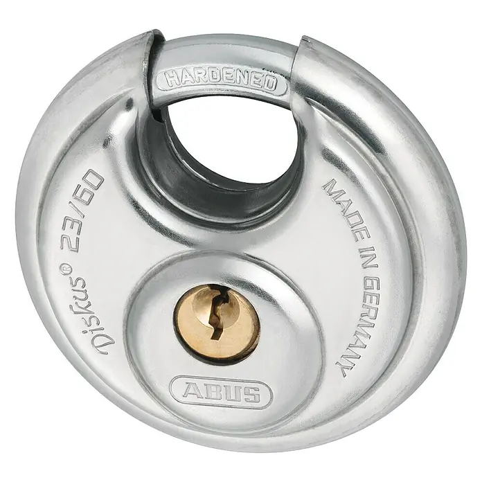 Abus Diskus Candado de disco 23/60 B/EFSPP - An x Al: 60 x 60 mm, Acero inoxidable