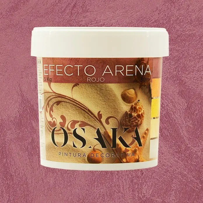 Osaka Pintura para efectos decorativos Arena - Rojo, 5 l