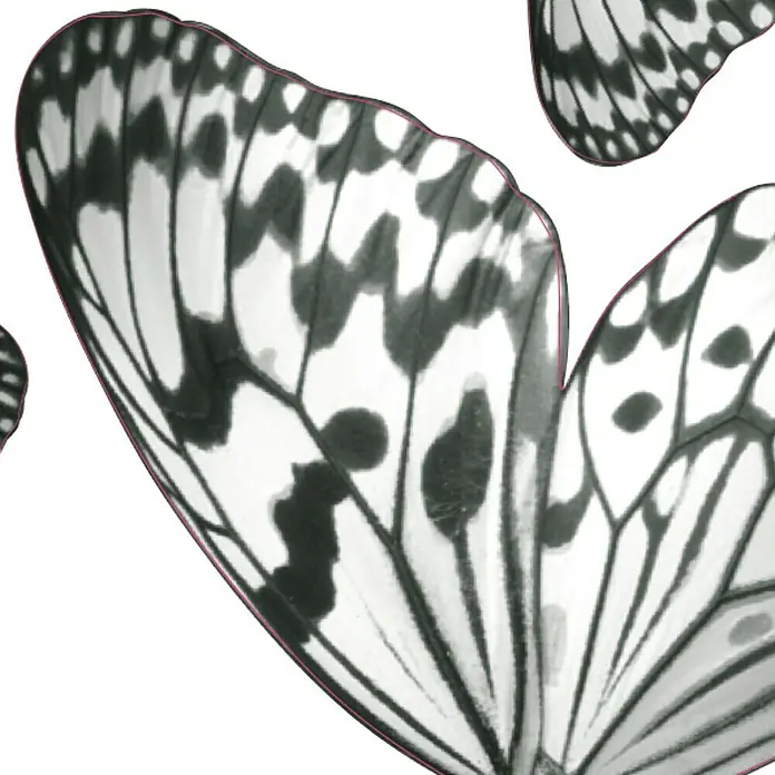 Adhesivos decorativos 3D - Mariposas, Negro/blanco