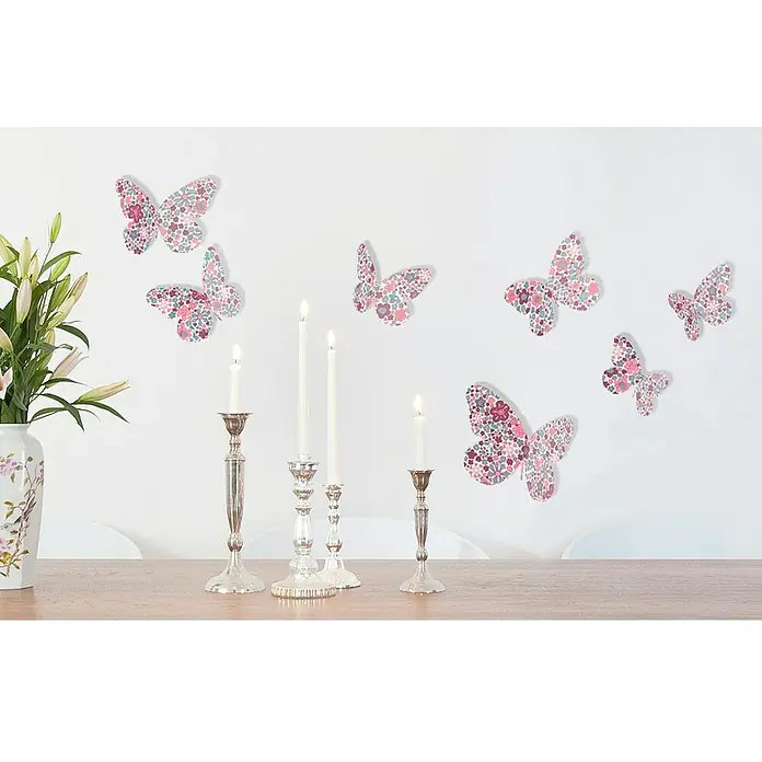 Adhesivos decorativos 3D - Mariposas, Rosa