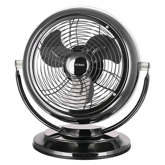 PR Klima Ventilador de sobremesa Retro negro - Negro, 20 cm, 20 W, 772,8 m³/h