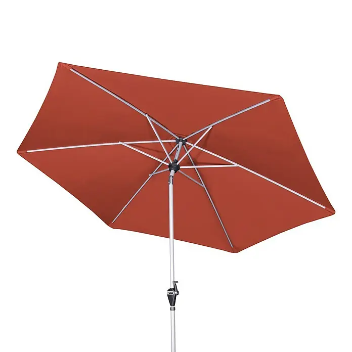 Doppler Active Kurbelschirm Auto Tilt - Terracotta, Durchmesser: 280 cm - Ansicht von unten