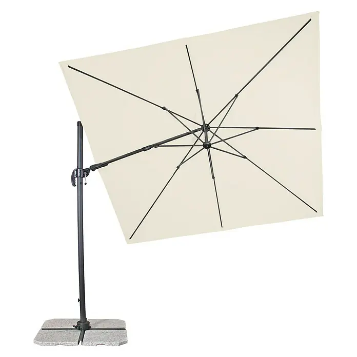 Derby Ravenna Pendelschirm Ax - Natur, L x B: 268 x 268 cm - Ansicht von unten