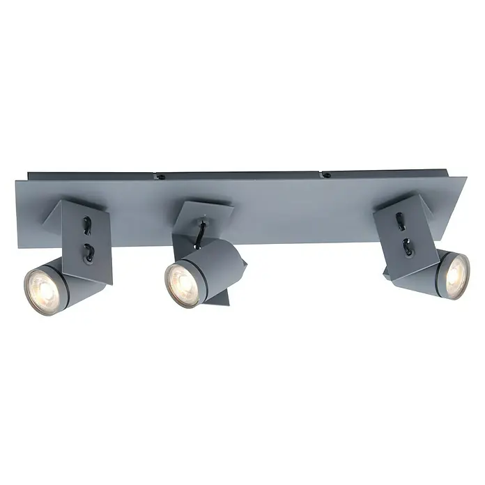 Plafón LED Altea - 4 W, L x An x Al: 53 x 12 x 16,8 cm, Gris, Blanco neutro