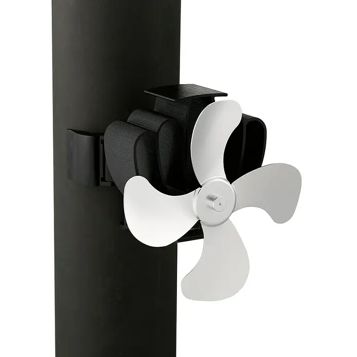 Lienbacher Ventilator za kamin - Bestrujno, Crno-bijele boje, 50 – 345 °C - Proizvod u upotrebi