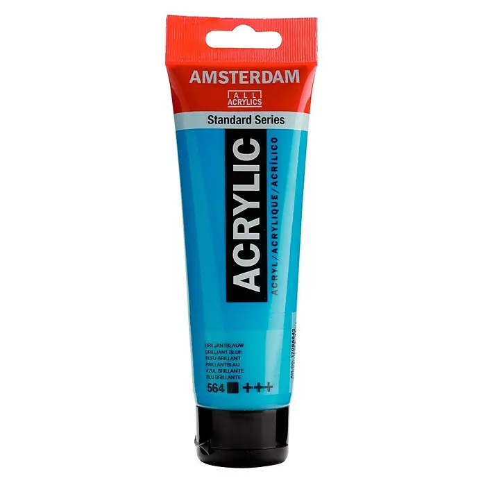 Talens Amsterdam Pintura acrílica Standard - Azul brillo, 120 ml, Tubo