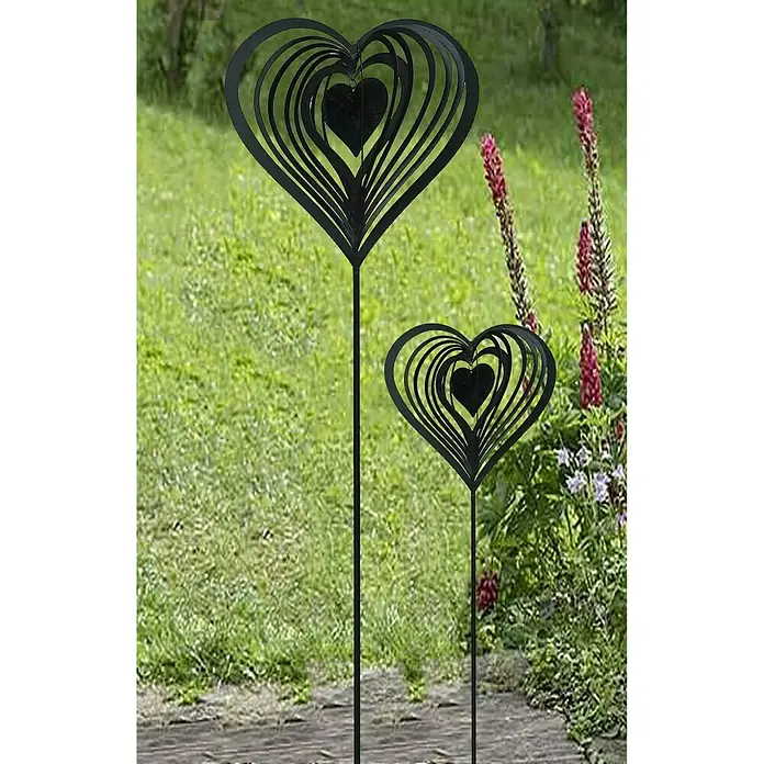 Gartendeko Herz-Stecker - Höhe: 80 cm, Metall