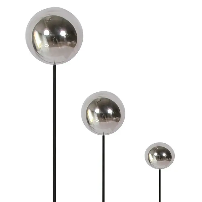 Gartendeko Metallkugel - Höhe: 80 cm, Durchmesser: 9 cm, Edelstahl