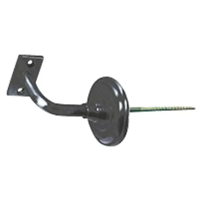 Micel Soporte de pasamanos PMN3 - Zamak, Negro