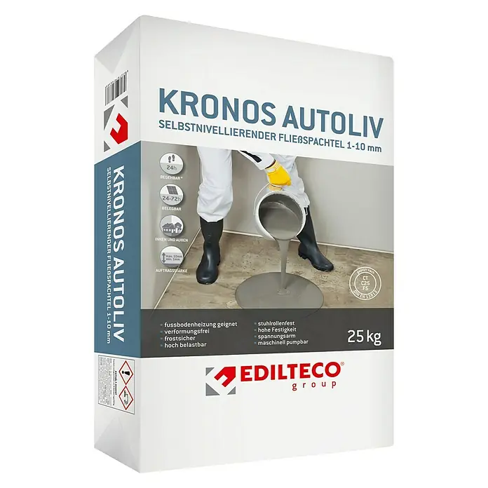 Nivellierspachtel Kronos Autoliv - 25 kg, Schichtdicke: 1 - 10 mm