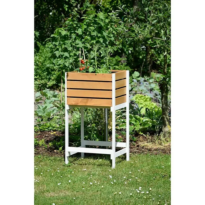 Dobar Hochbeet - 49 x 42 x 90 cm, Holz, Braun - Stimmungsaufnahme