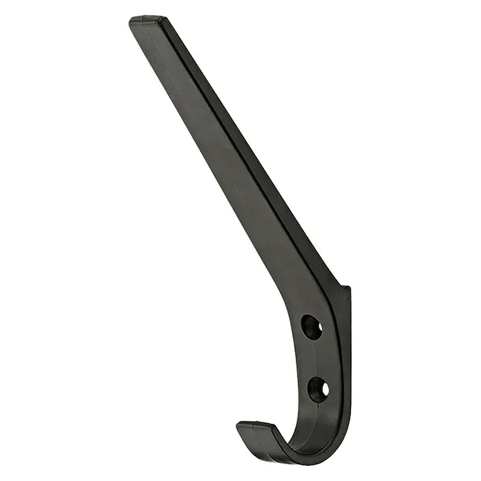 Häfele Garderobenhaken - L x H: 23 x 160 mm, Kunststoff, Schwarz - Vorderansicht