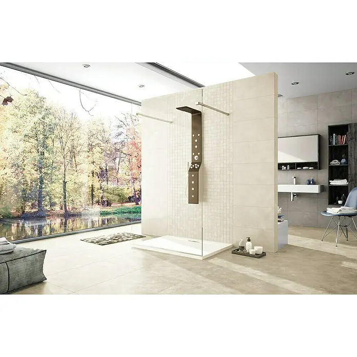 Pavimento porcelánico Stark - 30 x 60 cm, Crema, Efecto cemento