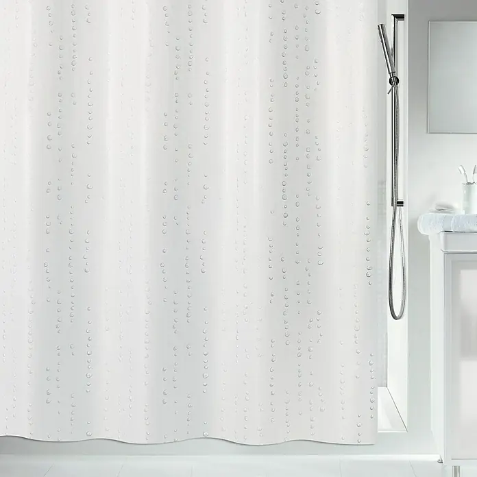 Spirella Cortina de baño textil Wet - An x Al: 180 x 200 cm, Translúcido