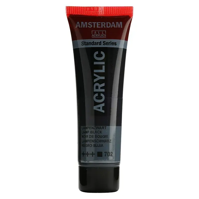 Talens Amsterdam Pintura acrílica Standard - Negro bujía, 20 ml, Tubo