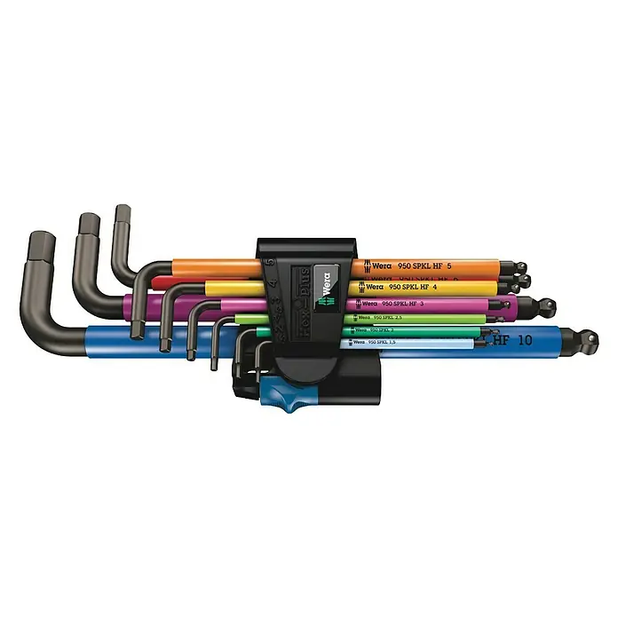 Wera Winkelschlüssel-Set 950/9 Hex-Plus Multicolour HF 1 - 9 -tlg. - Vorderansicht