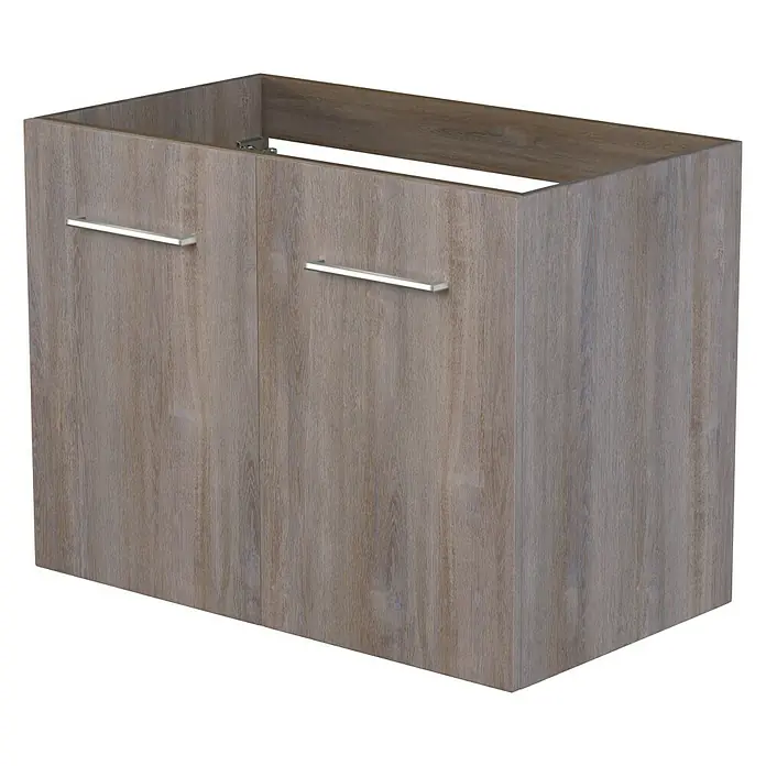 Camargue Espacio Kupaonski ormarić za nasadni umivaonik - 80 x 46 x 60 cm, 2 vrata, Faro - Pogled sprijeda
