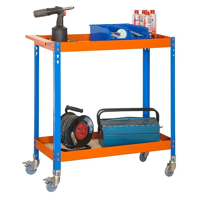 Simonrack Simonwork Carro de taller Wagon Chipboard - L x An x Al: 40 x 90 x 103 cm, Metal, Azul