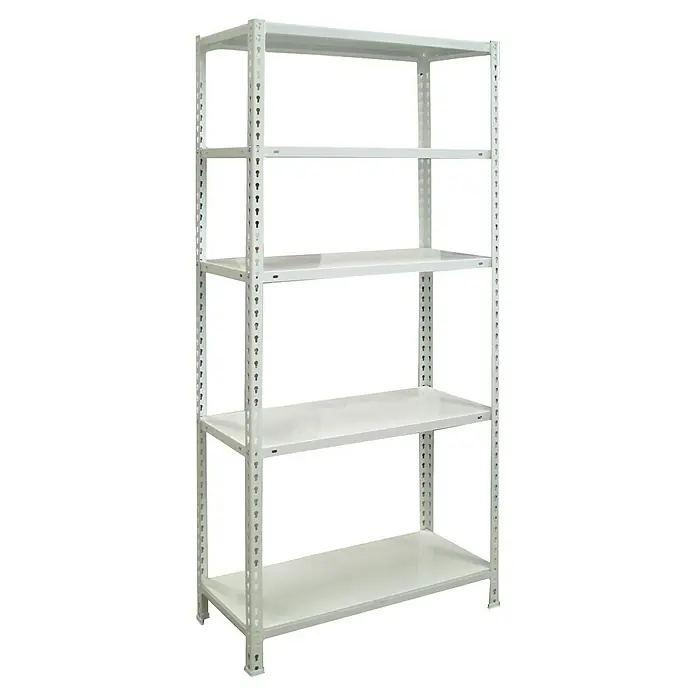 Simonrack Simonclick Estantería metálica Ecoclick Mini - L x An x Al: 30 x 80 x 180 cm, Capacidad de carga: 150 kg/balda, Número de baldas: 5 ud., Inserción, Blanco