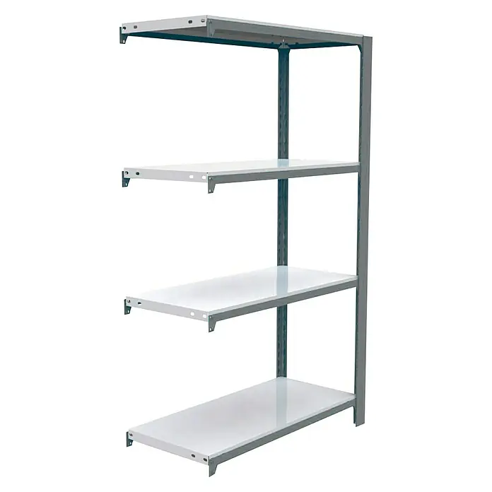 Simonrack Simonoffice Estantería para archivadores Offliclick Metal Adicional - L x An x Al: 30 x 90 x 150 cm, Capacidad de carga: 200 kg/balda, Número de baldas: 4 ud., Gris/Blanco