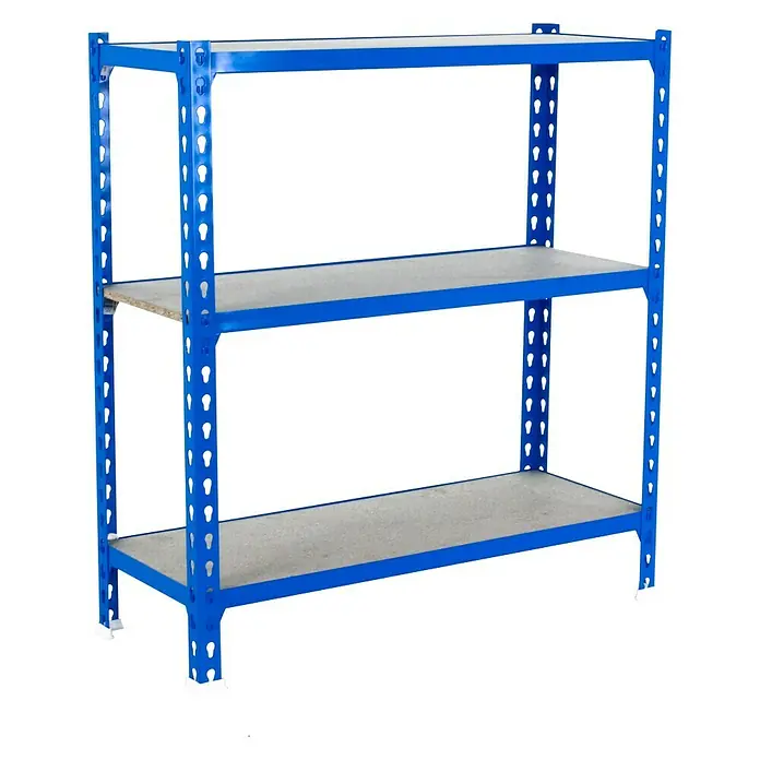 Simonrack Maderclick Estantería metálica Mini - L x An x Al: 50 x 80 x 90 cm, Capacidad de carga: 150 kg/balda, Número de baldas: 3 ud., Azul