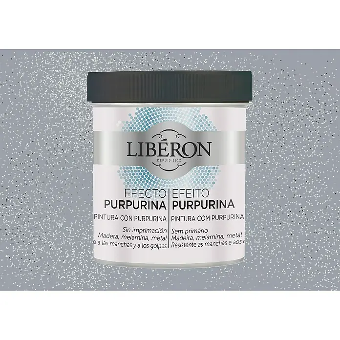 Libéron Pintura para efectos decorativos purpurina - Gris, 500 ml