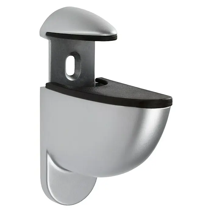 Format Wandregalhalter Tucano - L x B x H: 8 x 8 x 3,5 cm, Silber - Vorderansicht
