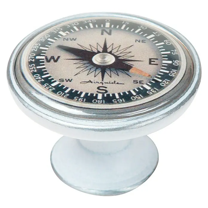 Nesu Pomo para muebles Compás blanco - Ø x Al: 37 x 26 mm