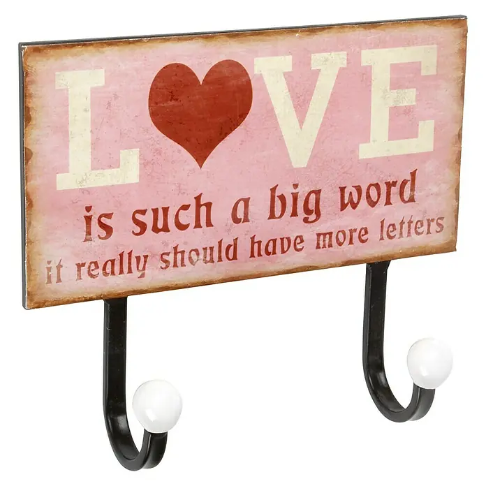 Rei Perchero Love - L x An x Al: 23 x 19,5 x 6,5 cm, Hierro