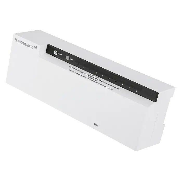 Homematic IP Fußbodenheizungsregler HmIP-FAL24-C10 - 52 x 225 x 75 mm, Funk, 24 V/50 Hz - Linke Seitenansicht